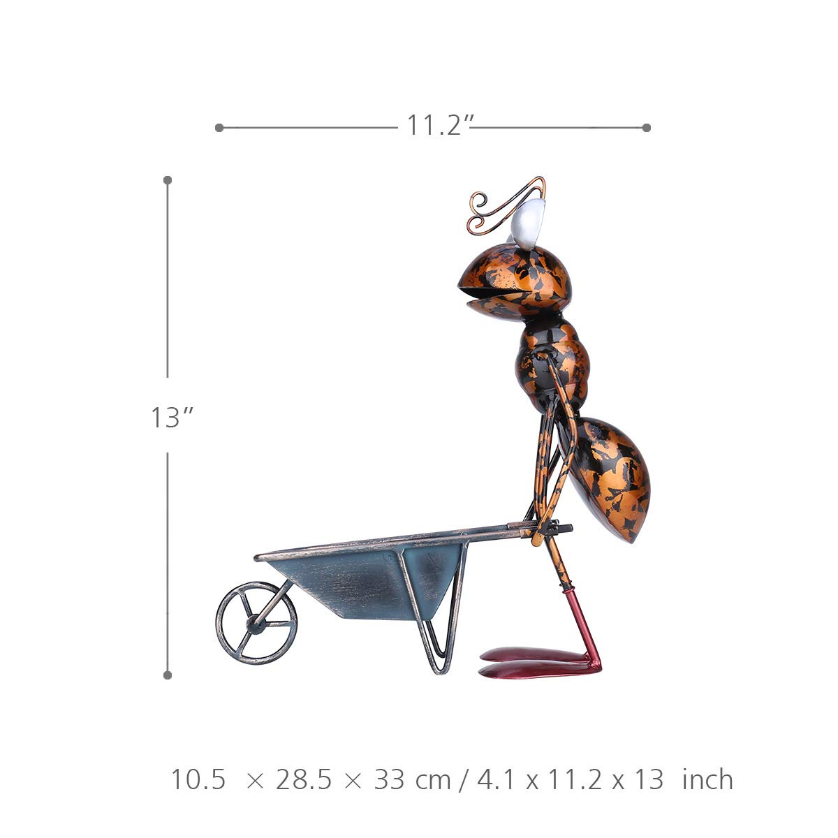 Tooarts garden ornament: playful ant statue brightening lawn, path, or patio.