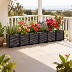 Toocust deep planter supports deep root growth and larger plants.