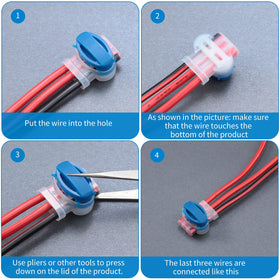 TOODOO 3-way wire connector compact unit dimensions.