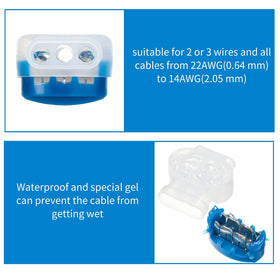 TOODOO 3-way wire connector designed for outdoor use.