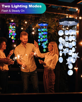 Toodour shell-light garden-decor seashells sparkle in garden