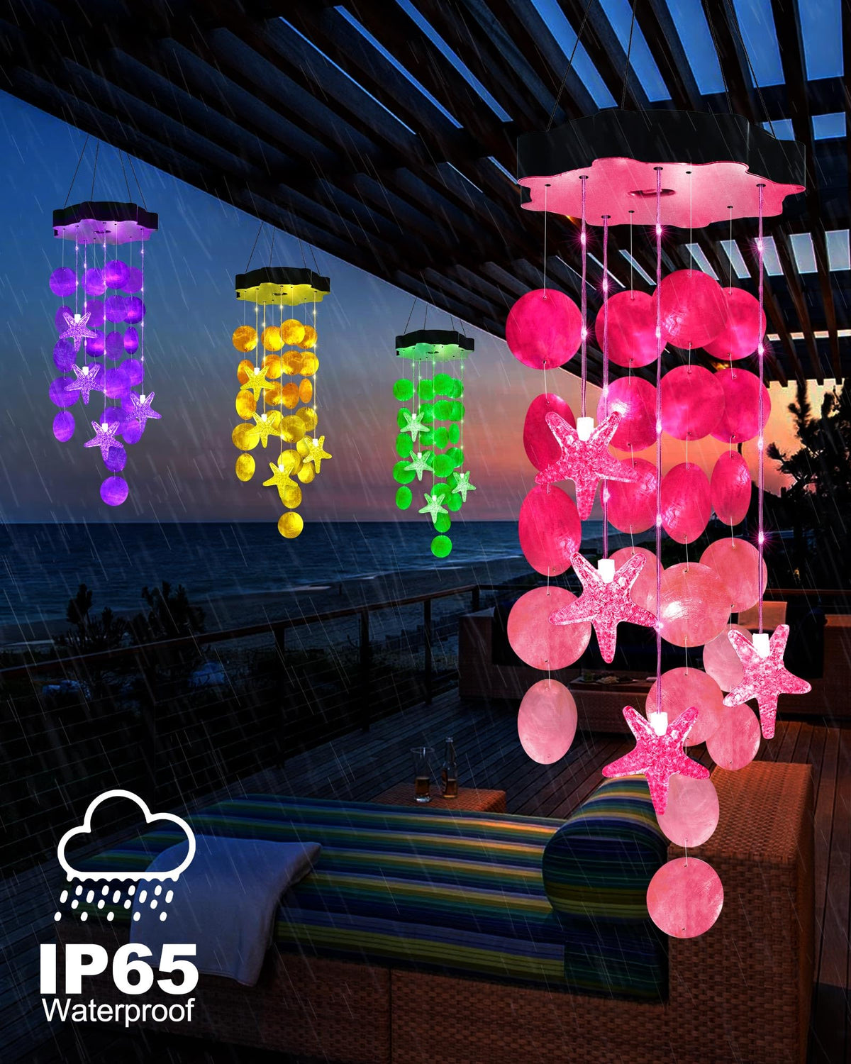 Toodour outdoor chimes create garden ambience and color