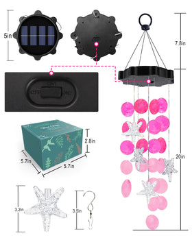 Toodour porch chimes demonstrate night light in two modes