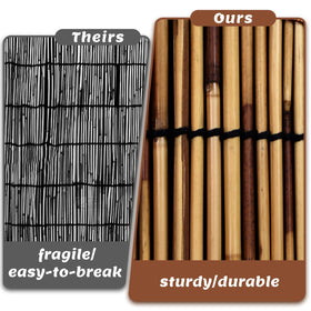 TOOKNIN bamboo screen assembly with zip ties enables quick privacy setup.