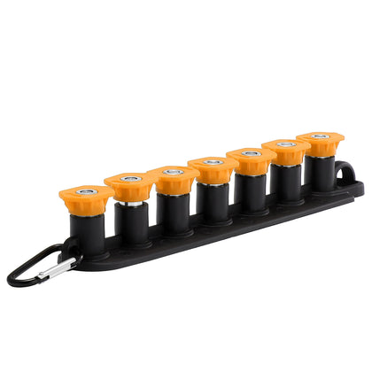 Tool Daily 15-degree yellow nozzle collection in action for tough outdoor cleaning.