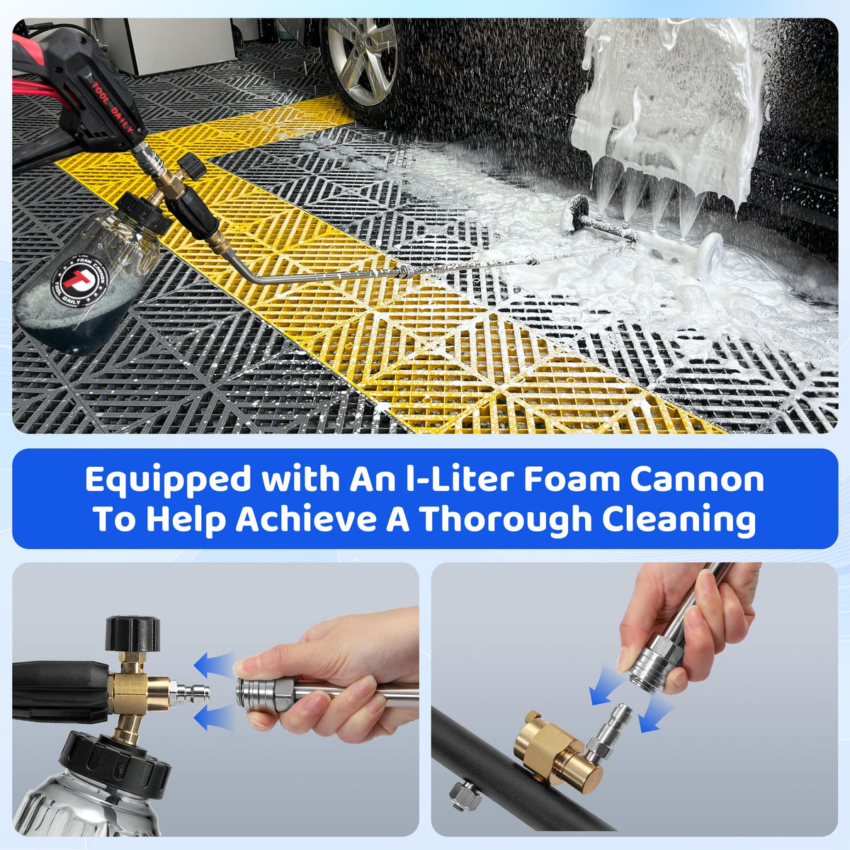 Tool Daily 16-inch cleaner with pivoting coupler for flexible operation