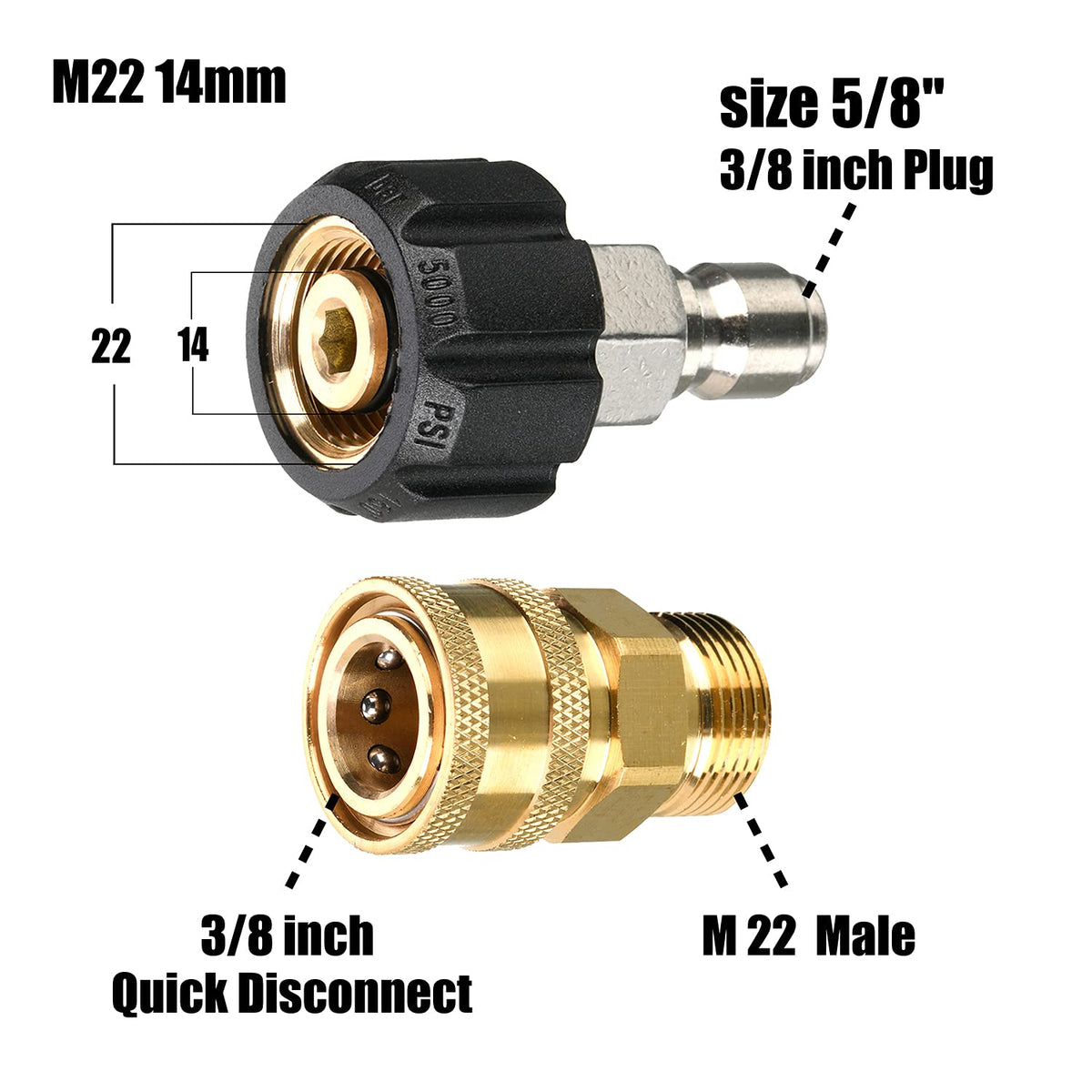 Tool Daily 3/4 inch female to 1/2 inch quick connect for garden hoses.