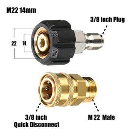Tool Daily 3/8 inch socket to M22-14mm male adapter for easy pump-to-hose link