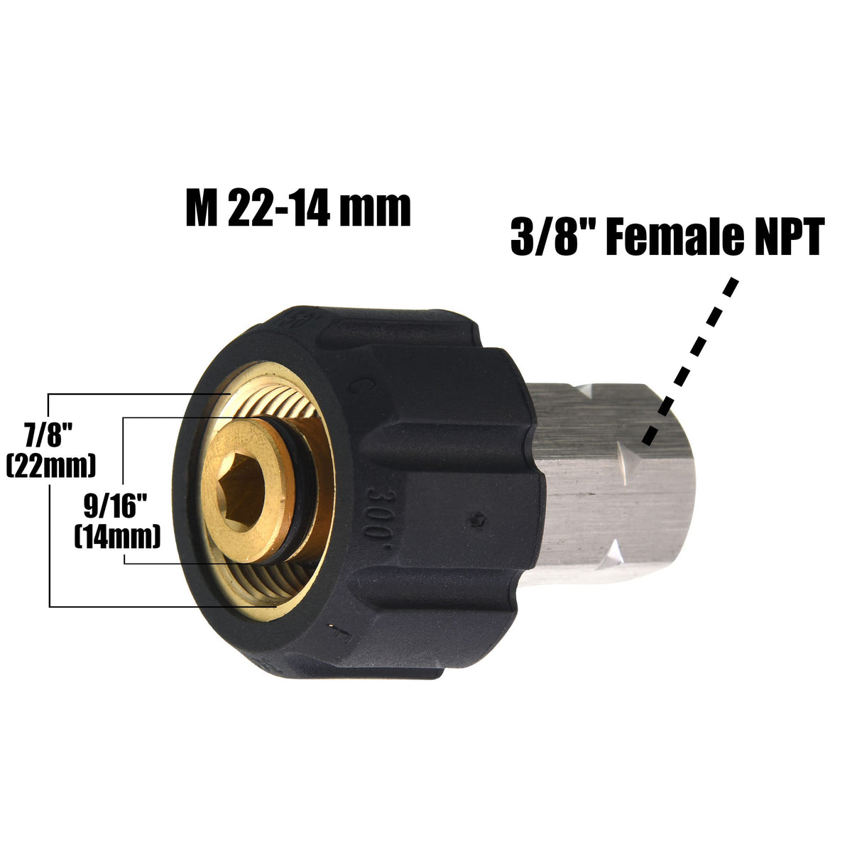 Tool Daily adapter closeup shows M22 threaded end for secure fit.