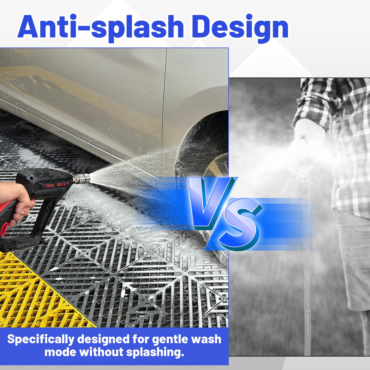 Tool Daily car-washing nozzle tip delivers a gentle spray.