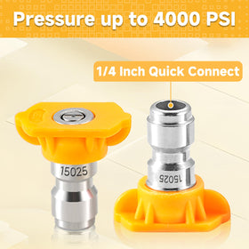 Tool Daily 15-degree nozzle used on concrete or brick surfaces for heavy-duty cleaning.