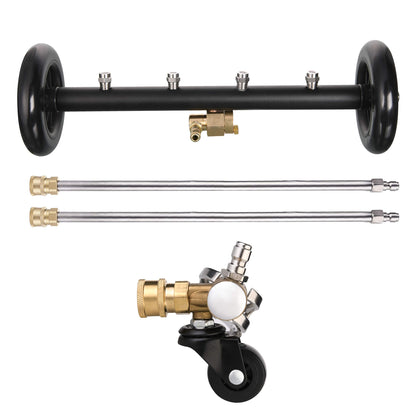 Tool Daily dual-function undercarriage cleaner with swiveling wheel for easy underside cleaning