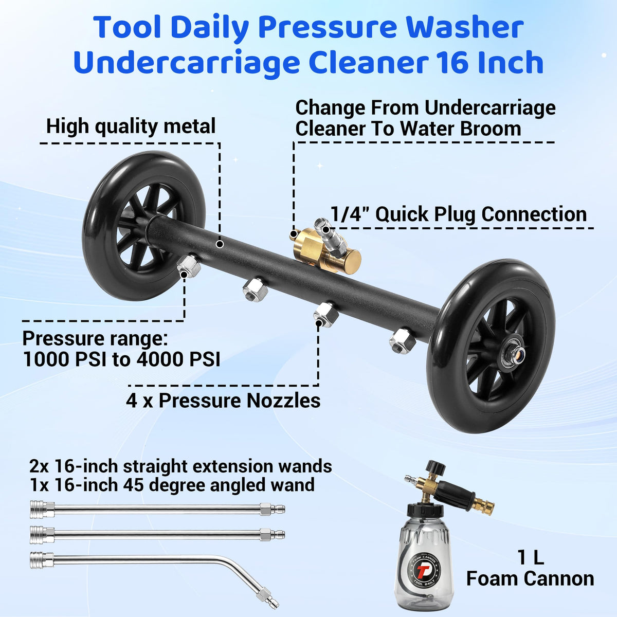 Tool Daily 3-piece extension wand enables versatile cleaning angles