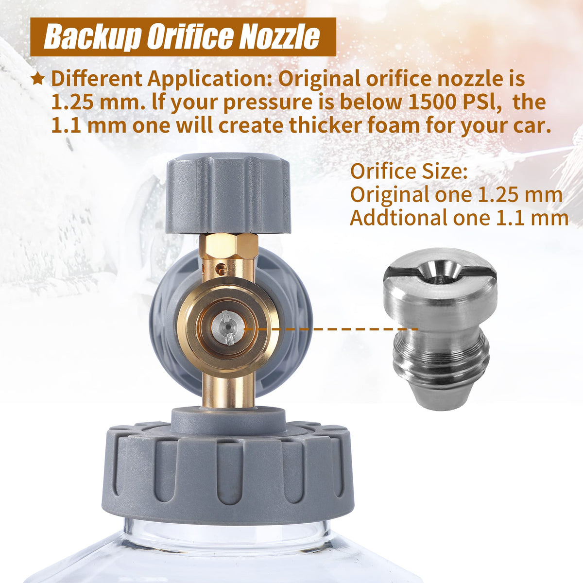 Wide neck reduces leaks and simplifies filling