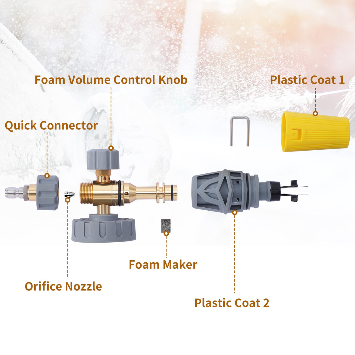 Thick foam output covers large areas quickly