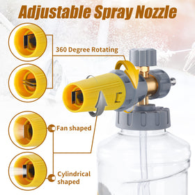 1.1mm nozzle provides thicker foam at lower pressure