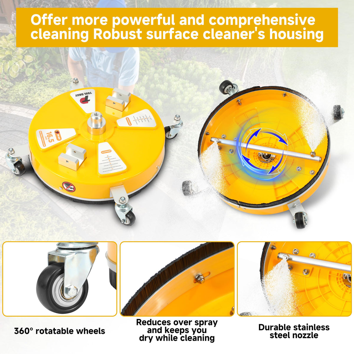 Tool Daily four-wheels design smooths movement across concrete surfaces