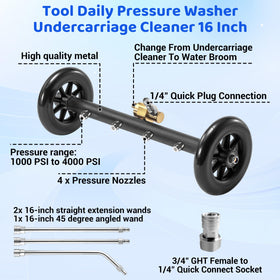 Tool Daily garden hose adapter enables garden tasks when connected to pressure washer wand