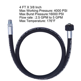 Tool Daily jumper hose with 3/8 NPT solid end and M22 female end for secure reel compatibility.
