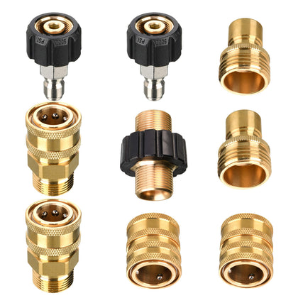 Tool Daily M22 14mm female to 3/8 inch plug adapter for quick fittings.