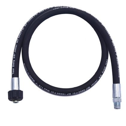 Tool Daily pressure washer whip hose with swivel for smooth rotation during cleaning.