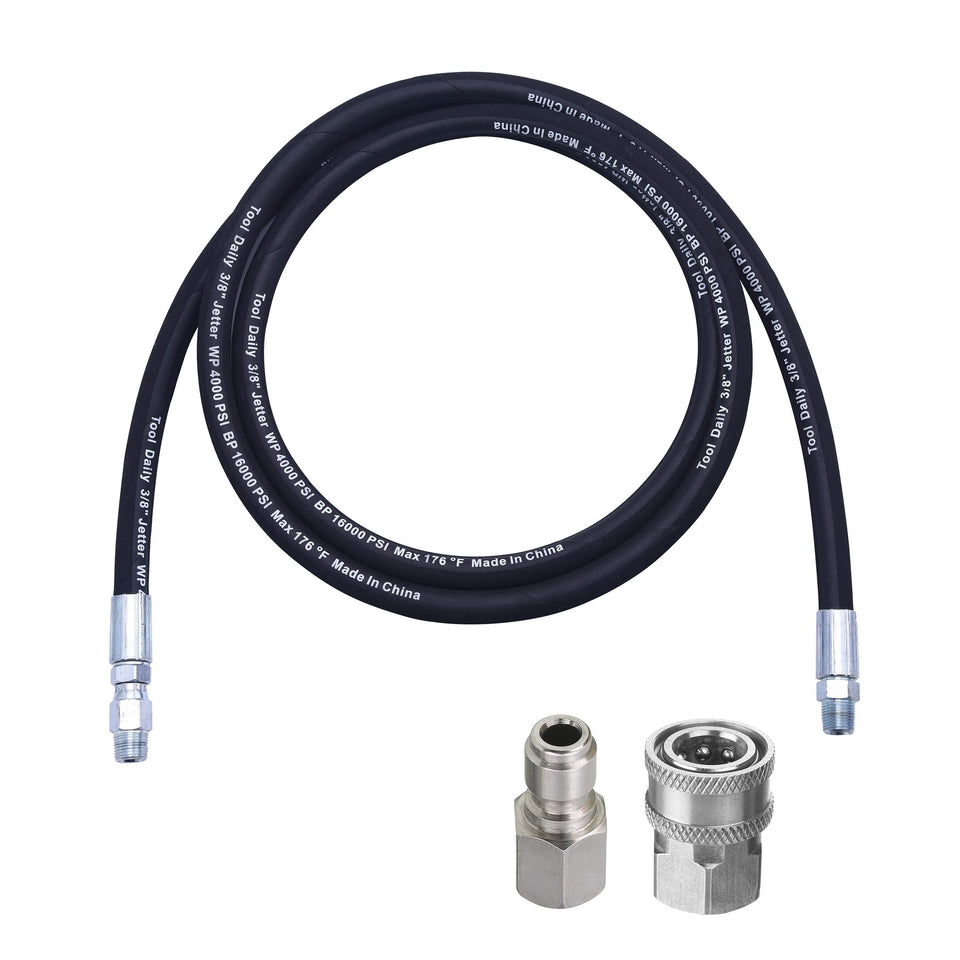 Tool Daily 8 ft whip hose with swivel end for smooth reel mounting.