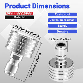 Tool Daily 1/4-inch quick-connect nozzle fits most pressure washers.