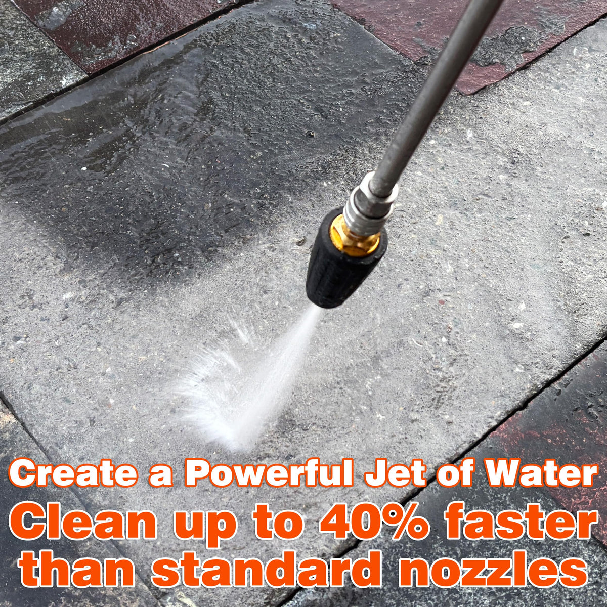 Tool Daily Turbo Nozzle 360° spray pattern enhances surface coverage.