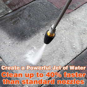 Tool Daily Turbo Nozzle 360° spray pattern enhances surface coverage.