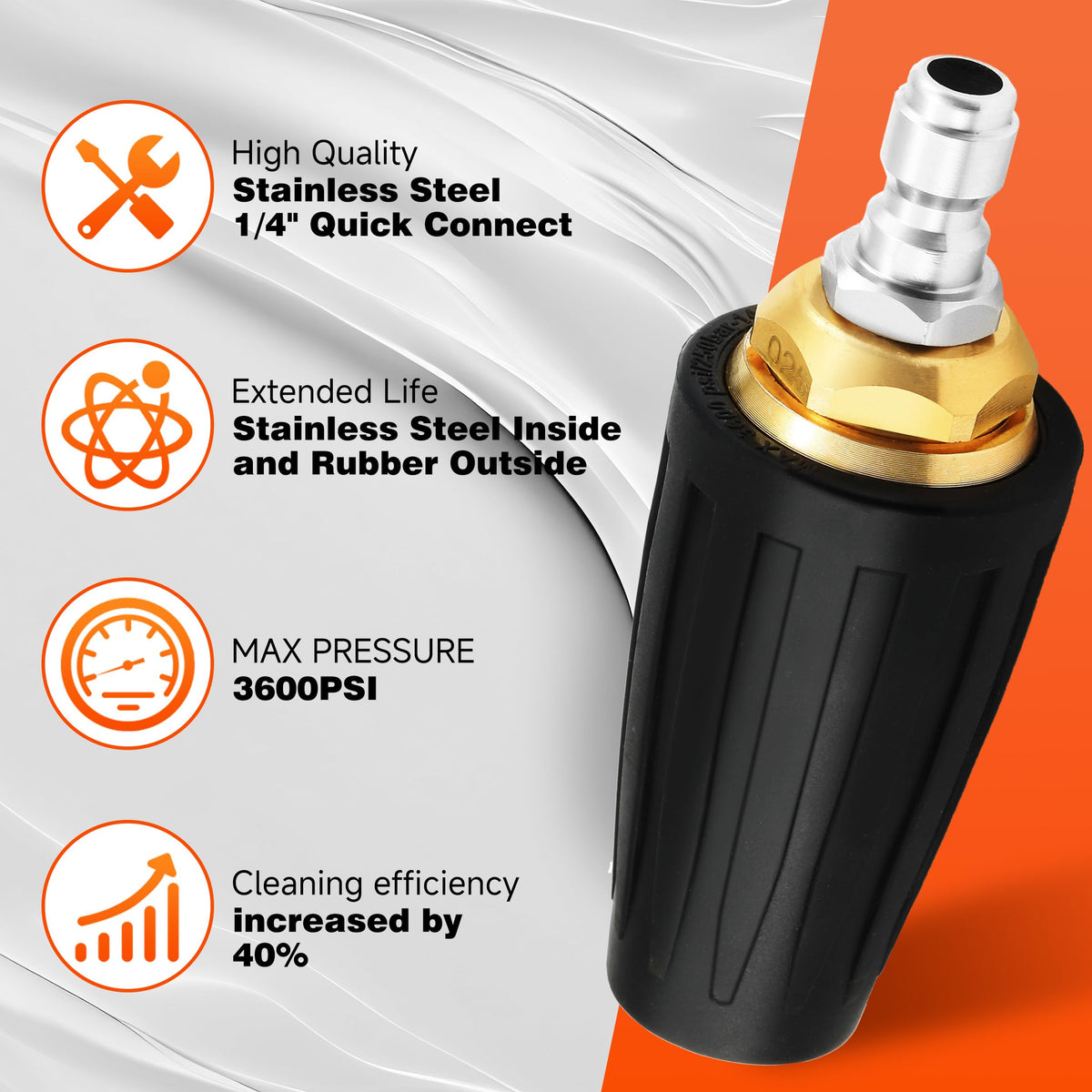 Tool Daily Turbo Nozzle cleans foam off cars and outdoor gear effectively.