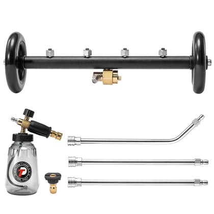 Tool Daily undercarriage attachment with foam cannon for thorough undercarriage cleaning