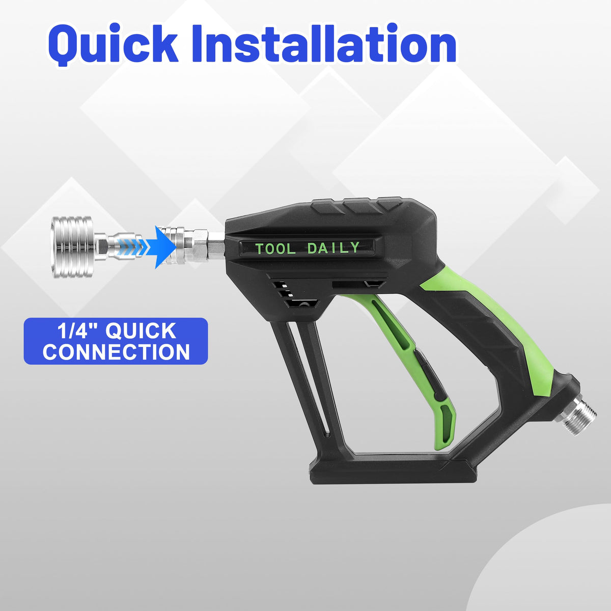 Tool Daily window-cleaning nozzle provides broad, even coverage.