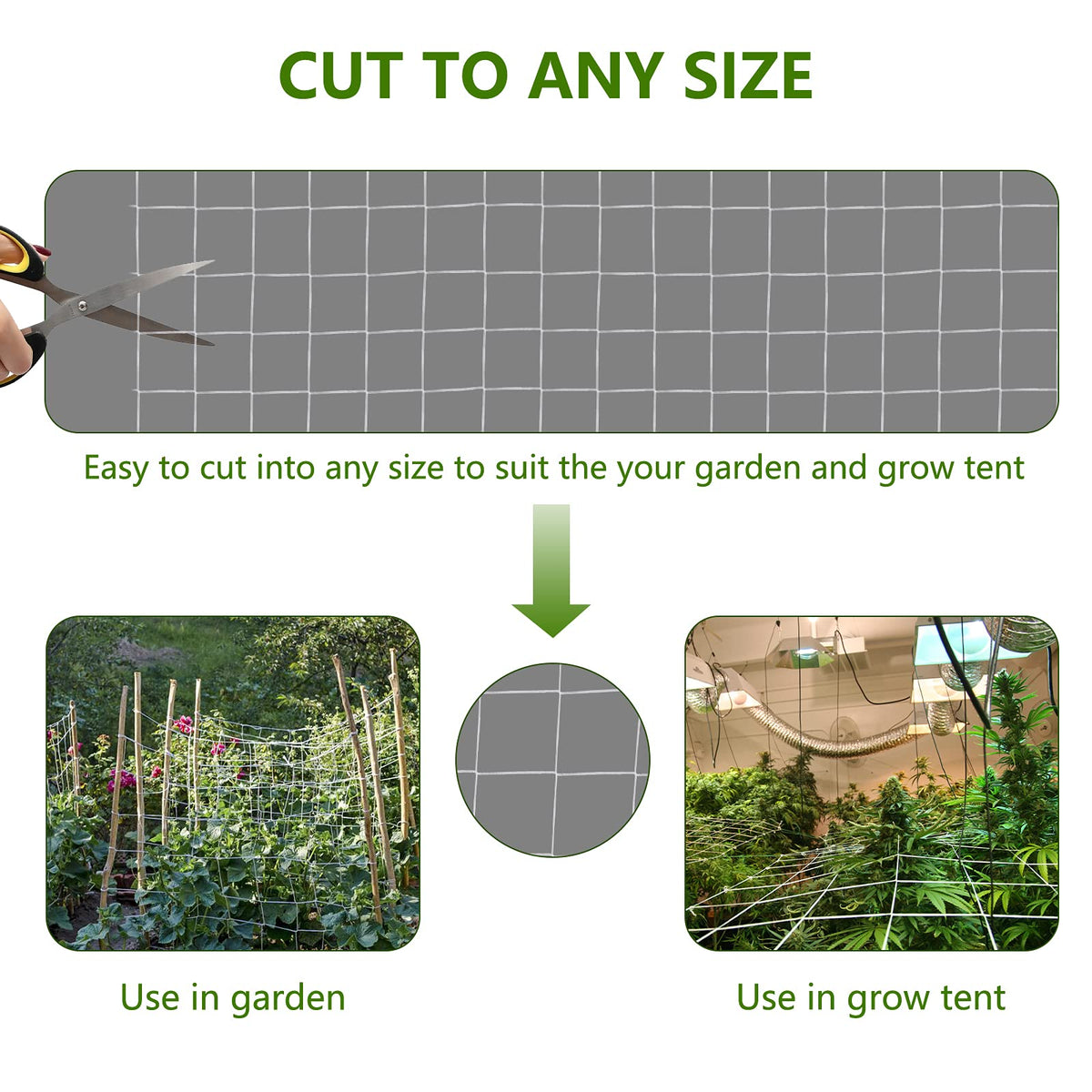 Toolazy garden netting suitable for tomatoes cucumbers peas and beans.