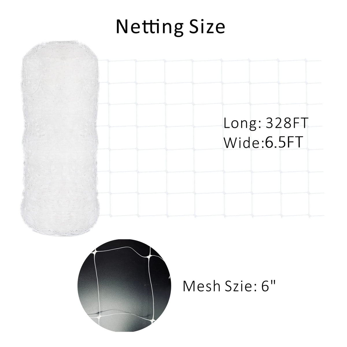 Toolazy Trellis Netting close-up shows the 6-inch mesh strength.