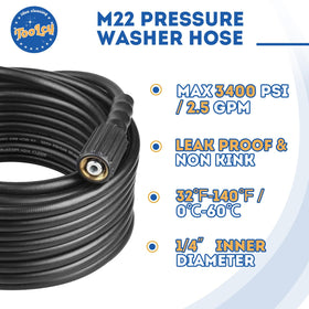 TOOLCY brass M22 fittings provide durable leak-free connections.