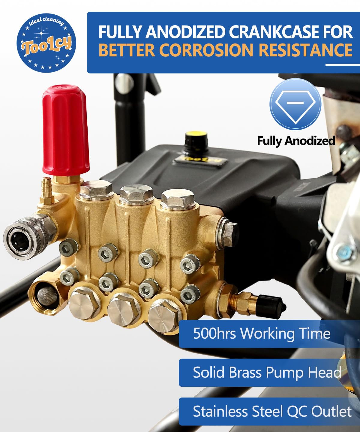 TOOLCY five-nozzle set enables versatile spray patterns.