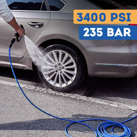 TOOLCY flexible PVC hose remains pliable from 32°F to 140°F.
