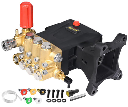 TOOLCY pressure washer pump 4000 PSI view showcases rugged build for heavy-duty cleaning.
