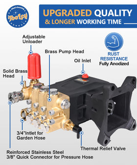 TOOLCY pump flange mounting shows standard SAE fit for many engines.