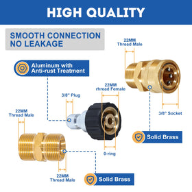TOOLCY quarter-inch diameter hose designed for broad machine compatibility.