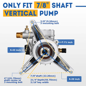 Toolcy rear inlet/outlet pump ready for gas washer installation.