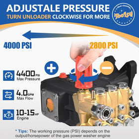 TOOLCY triplex pump with brass head for durable performance