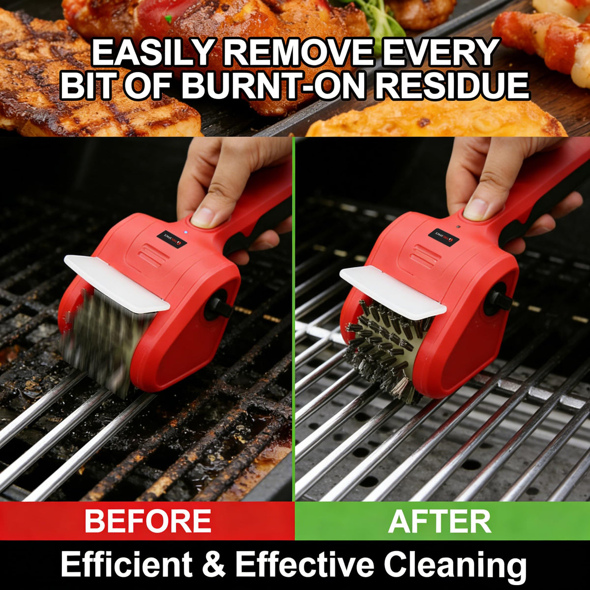 Toolspace detachable brush head for easy rinsing and versatile cleaning