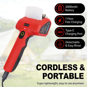 Toolspace stainless steel brush head with scraper removes burnt-on residues