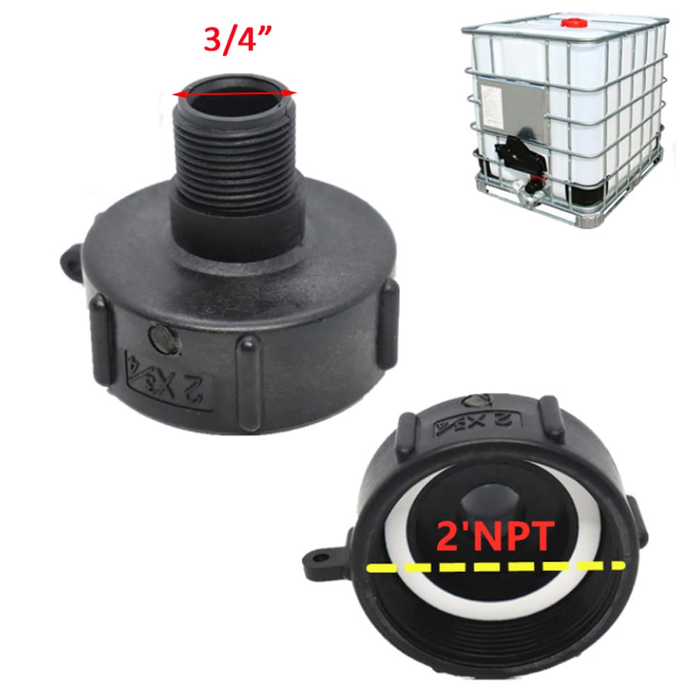 TOOLSTAR tote adapter 2NPT fine-thread fits American valves for reliable drainage.