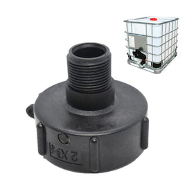 TOOLSTAR tote tank adapter hose-connector for IBC totes showing a secure, leak-free connection.