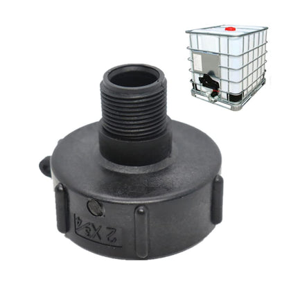 TOOLSTAR tote tank adapter hose-connector for IBC totes showing a secure, leak-free connection.