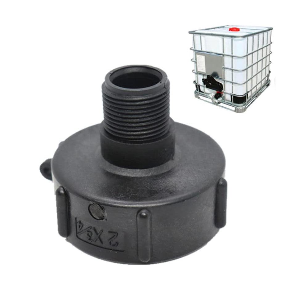 TOOLSTAR tote tank adapter hose-connector for IBC totes showing a secure, leak-free connection.