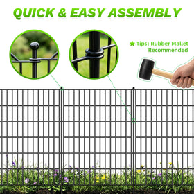Toolterritary elegant black fence complements any yard design.