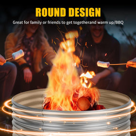 Toolterritary safety-focused fire ring keeps flames contained for safer gatherings.